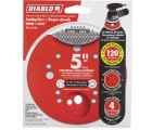 Diablo 5 in. 120-Grit Universal Hole Random Orbital Sanding Disc with Hook and Lock Backing (15-Pack)  ** CALL STORE FOR AVAILABILITY AND TO PLACE ORDER **
