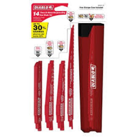 Diablo 14 pc Nail-Embedded Wood and Metal Demolition Recip Blade Set (14 pc. Set) ** CALL STORE FOR AVAILABILITY AND TO PLACE ORDER ** Diablo 14 pc Nail-Embedded Wood and Metal Demolition Recip Blade Set (14 pc. Set) ** CALL STORE FOR AVAILABILITY AND TO PLACE ORDER **