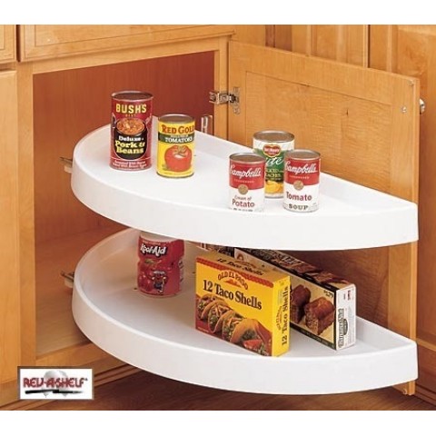 (RAS-6882-33-11-570)  Rev-A-Shelf 33in Half Moon Shelf Set - 2-Shelf Pivot & Slide (White)  ** CALL STORE FOR AVAILABILITY AND TO PLACE ORDER **