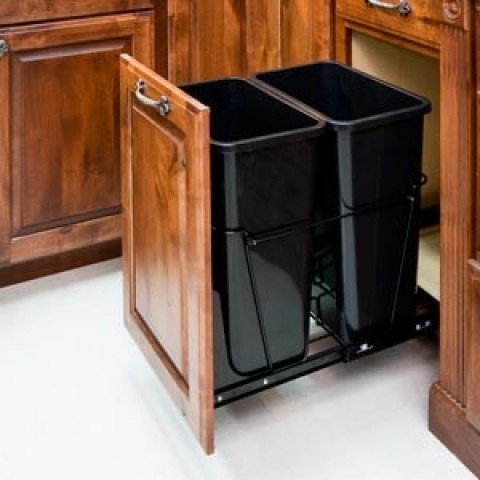 (CAN-35-D) 35-Quart Double Pullout Waste Container System - Black ** CALL STORE FOR AVAILABILITY AND TO PLACE ORDER ** (CAN-35-D) 35-Quart Double Pullout Waste Container System - Black ** CALL STORE FOR AVAILABILITY AND TO PLACE ORDER **